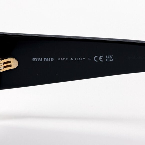NEW MIU MIU MU06YS 1AB5S0 WOMEN SUNGLASSES SMU 06Y 1AB5S0 BLACK EYEWEAR - Picture 8 of 10